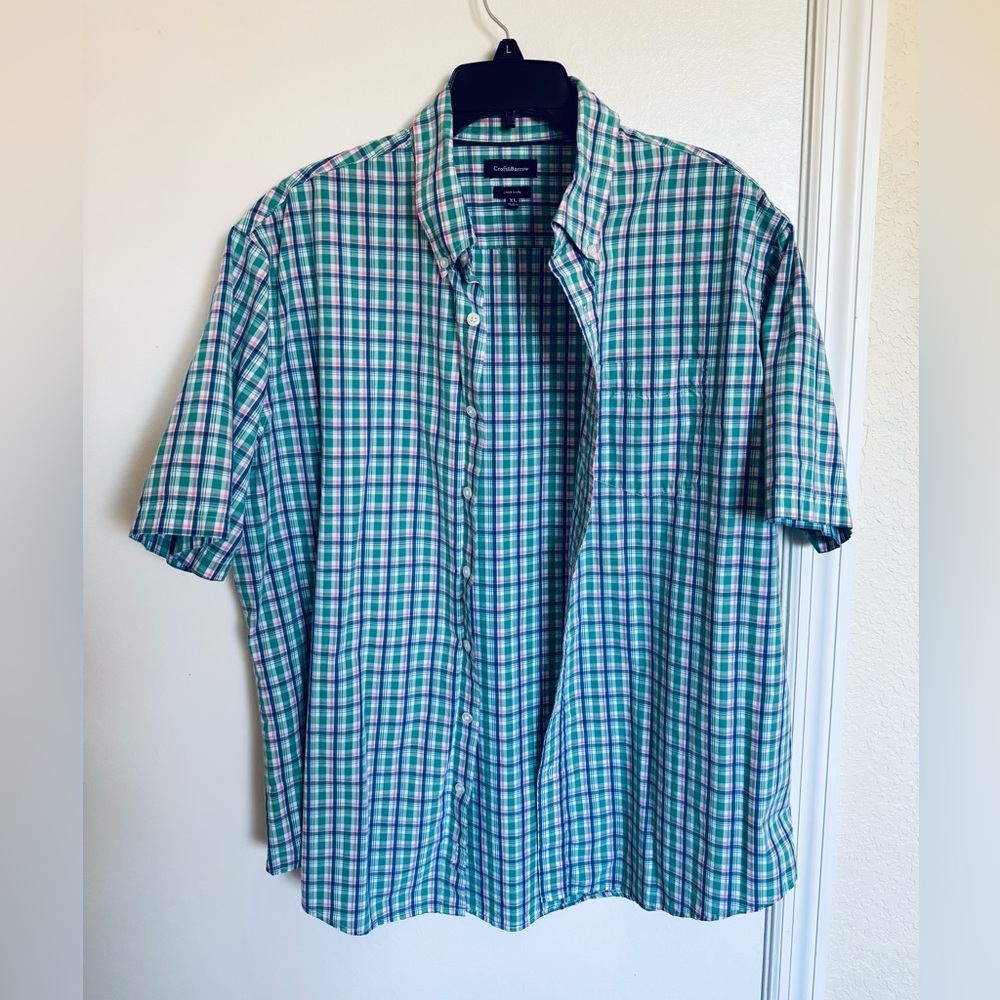 Croft & Barrow Men's Plaid Button-Down Shirt, XL 🦋